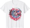 Peace Love America Tie Dye 4th of July Patriotic T-Shirt 32