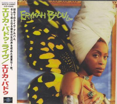 CD ERYKAH BADU  Live MVCU24007 UNIVERSAL 1997 Japan Rap  HipHopRB Used