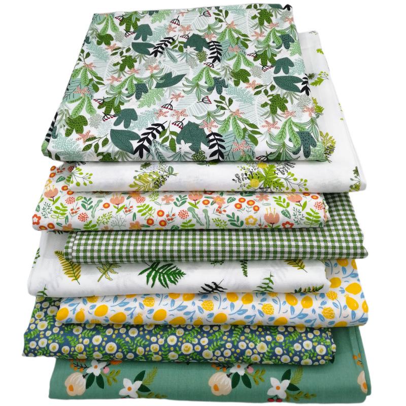 8PCS Cotton Fabric Printed Cloth Sewing Quilting Fabrics for Patchwork Needlework DIY Handmade Material Fabric Cotton