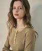 Aueonoseuteljia Chewy Ribbed Button Stripe Knit_Olive Green(Oc25-Kn02)