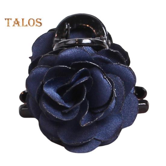 

Женская заколка для волос с двухсторонним декором в виде цветка розы, противоскользящие зубцы, заколка для волос с затылком в виде акулы, украшение для волос