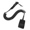 Surfboard Leash High Elasticity TPU Black Adjustable Coiled Surfing Leg Rope for Paddleboards