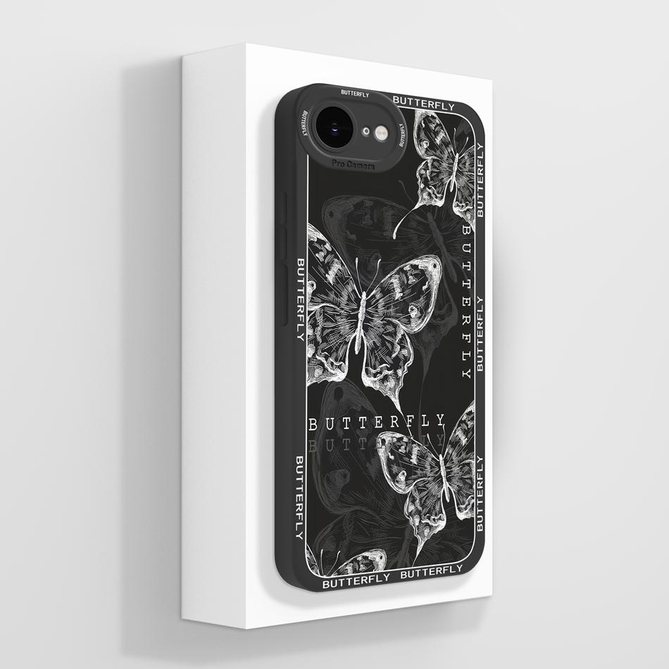 For iPhone 16E Phone Case Cute Panda Couple Funda For iPhone SE 2025 Camera Protection Back Cover Soft Liquid Silicone Protector