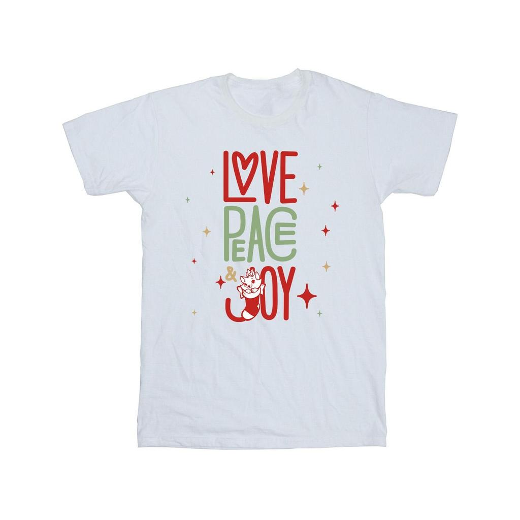 Disney Mens The Aristocats Marie Love Peace Joy T-Shirt