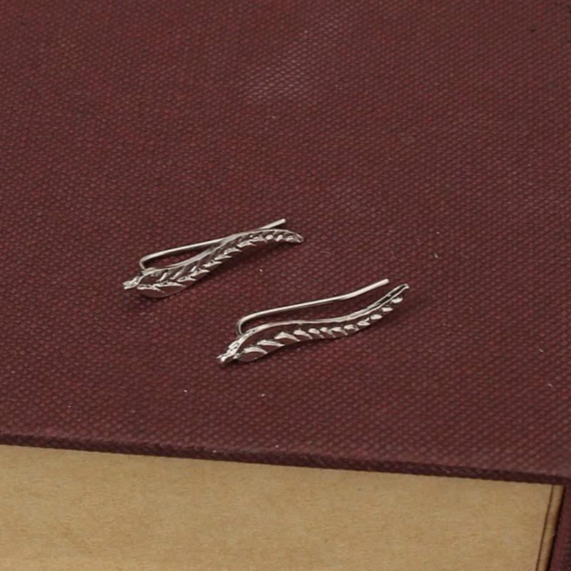 Leaf Jewelry Earrings Gold Feather Women Stud Earrings Accessories Gifts