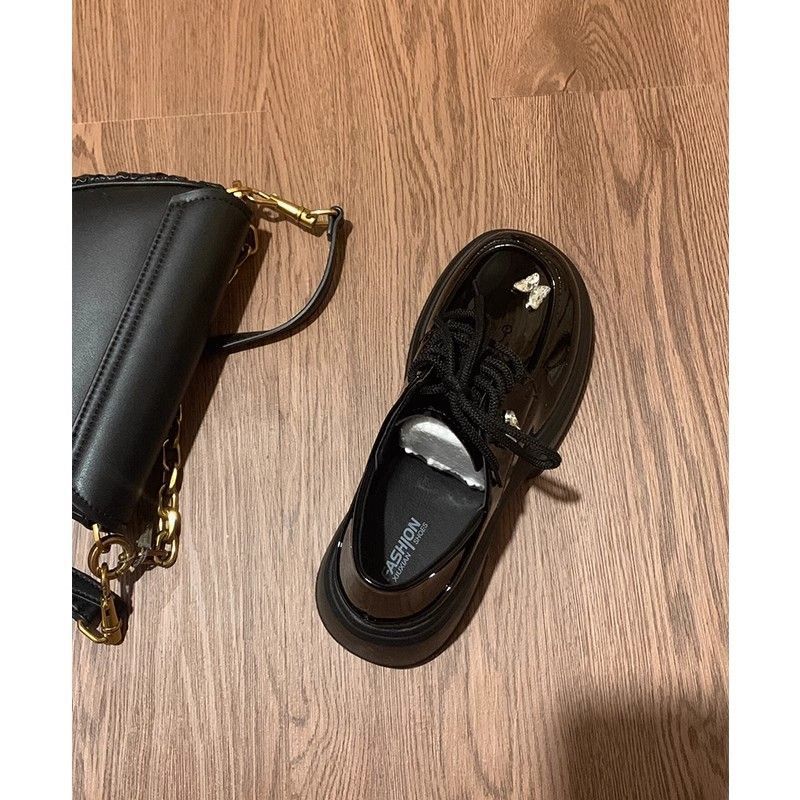 Japanese JK Muffin British Style Single Shoes Women's Spring 2025 New Thick-soled Heightening Retro Mary Jane Small Leather Shoes