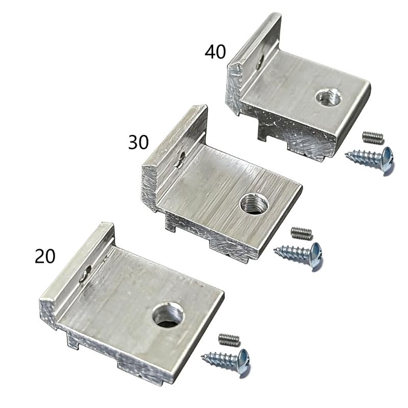 Rustproof Aluminum Side Panel Bracket Support Set With Screws For 2020 3030 4040 Extrusion Frame Industrial DIY Projects