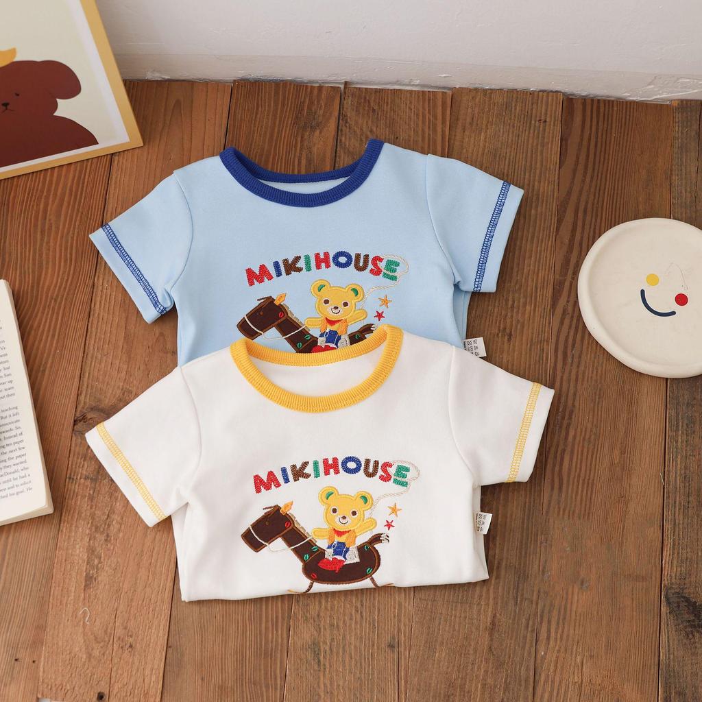 Summer Baby Romper 2025: Cute Cartoon Print, Round Neck, Breathable Short Sleeve, Triangle Jumpsuit