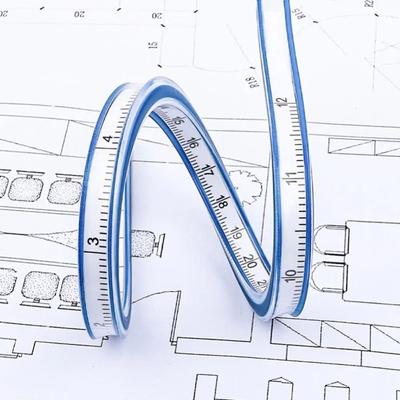 Flexible Schlangenförmiges Lineal Serpentine Flex Gebogenes Lineal Kurvenlineal Technische Zeichnung