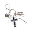 Fashion Heart Lock Bows Keychain Fashion Alloy Metal Keyring Unique Handbag Charm Decoration for Men and Women