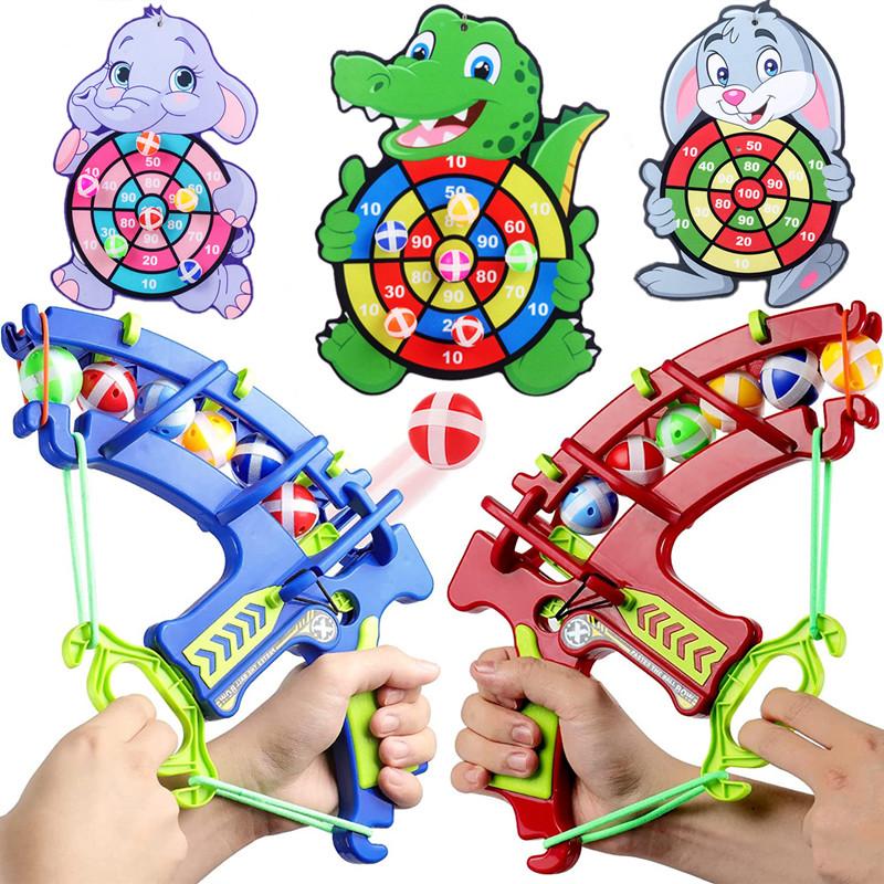Montessori Throw Sport Shooting Target Sticky Ball Dartboard Basketball Board Games Educational Children Indoor Outdoor Game Toy