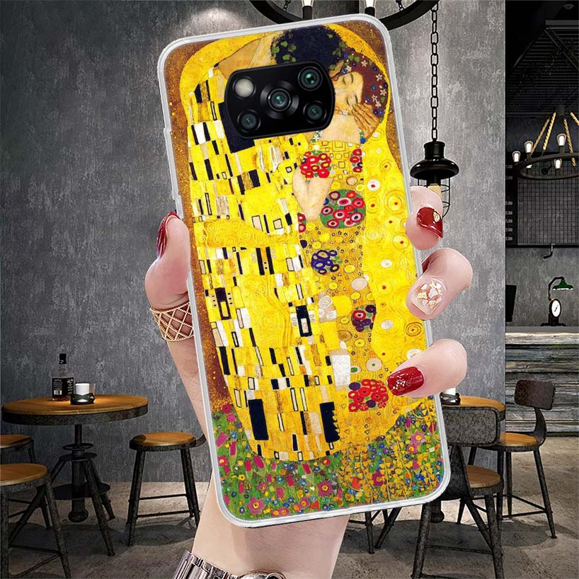 Kiss by Gustav Klimt Desig Soft Phone Case For Xiaomi Redmi 15C 15 13C 13 Poco X5 X6 X7 F7 Ultra M7 12C 12 10 10C 9C 9A 9T 9 Fun