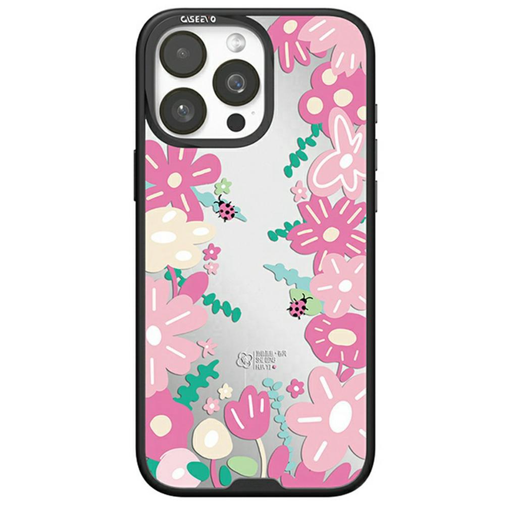CASEEVO For iPhone 15 Pro Case Compatible with MagSafe TPU Acrylic Phone Cover with Poetic Illustration Backplate