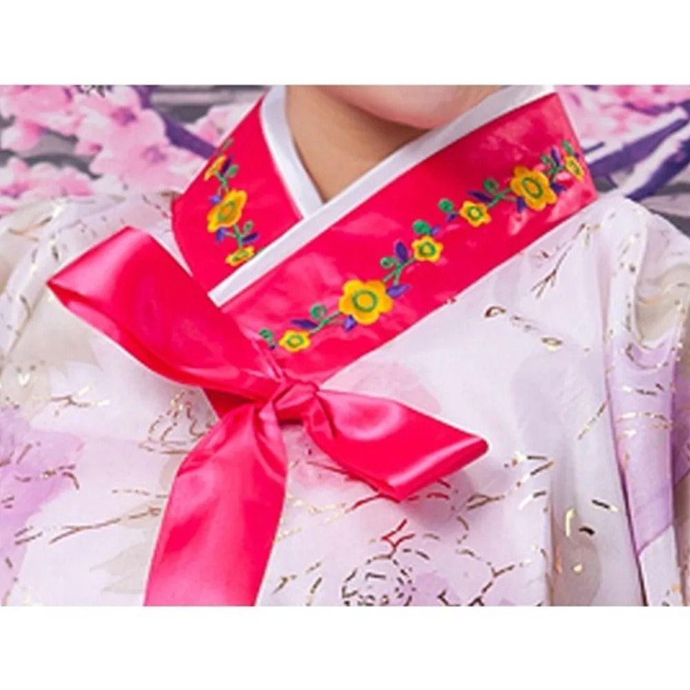 Ethnic Style Traditional Korean Clothing Embroidery Stage Dance Costume Korean Hanbok Dress  Female