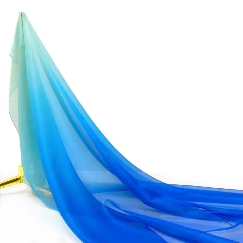 30D Szyfon Tencel Kolor Gradientowy Cienka Tkanina Ubrania Sceniczne Sukienki Koszule DIY Dekoracja Domu 100x150cm