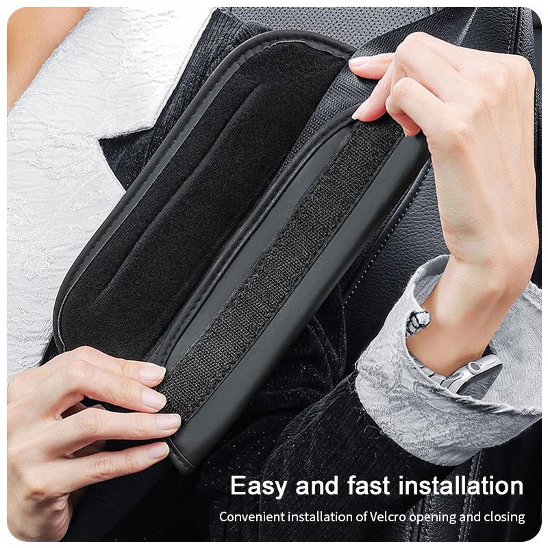 2Pcs Calfskin Car Seat Belt Shoulder Pad Covers For Volvo Xc60 Xc90 V40 V60 S60 V50 V90 S80 C40 XC40 V70 XC70 C30 EX90 Rdesign