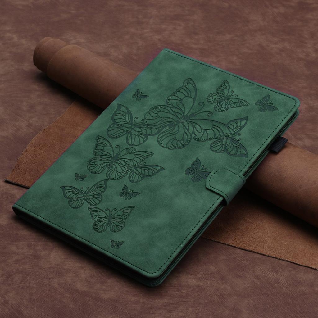 Applicable To iPad Air 11 Tablet Leather Case Samsung Tab A9 Frosted Butterfly Embossed Card Holder Lenovo HD8