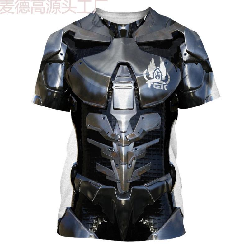 Men's 3D T-shirt Hip Hop Round Neck Short Sleeve Top Abstract Harajuku Men's T-shirt