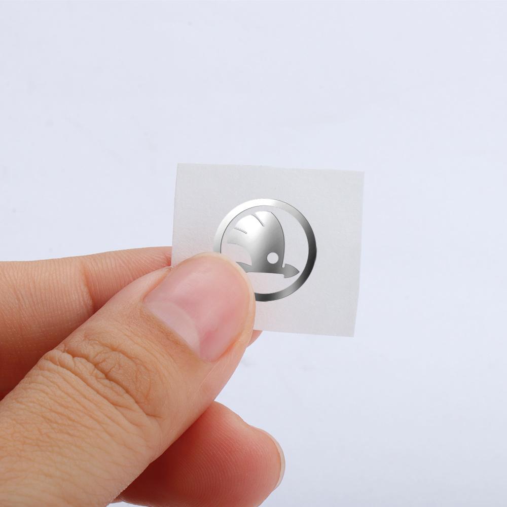 BBIA3 5/10/20Pcs 3D Nickel Metal Emblem Car Indoor Decoration Sticker For Skoda Octavia A5 3 2 VRS Vision Kodiaq Favorit Rapid Fabia