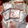 60pcs/set Hot Stamping Rose Pattern Sticky Notes Red Pink Retro Rose Message Note Paper Memo Journal Material Paper