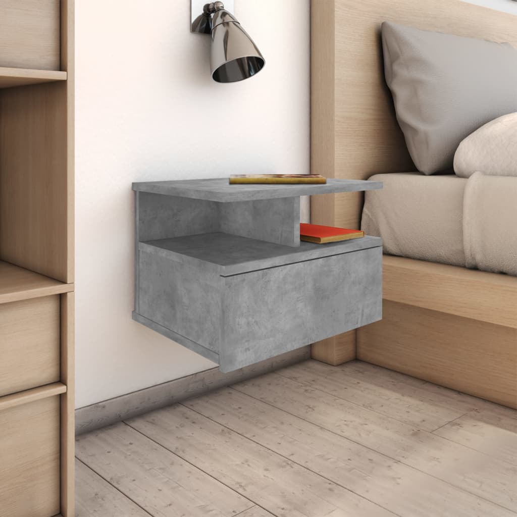 Hanging Nightstands 2 pcs Concrete Grey 40 x 31 x 27 cm Particleboard