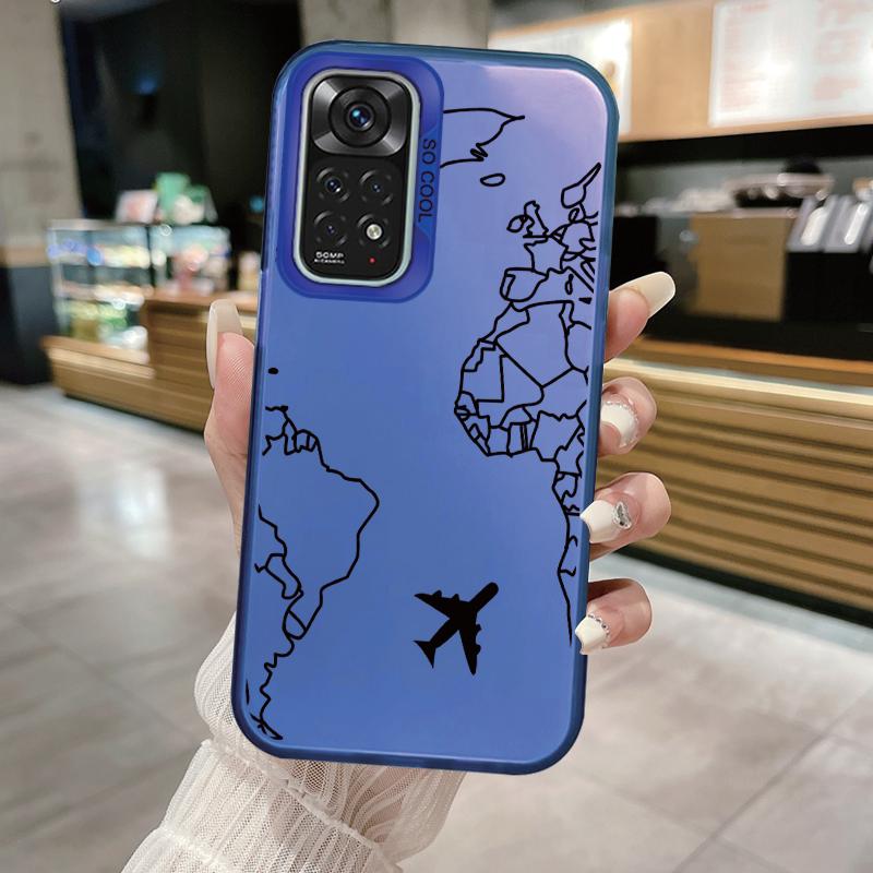 For Redmi Note 11 11S 14 13 Note14 Note13 Pro 5G 4G Case Shockproof TPU Soft Bumper Hard Back Cover Love Heart Aircraft Fundas