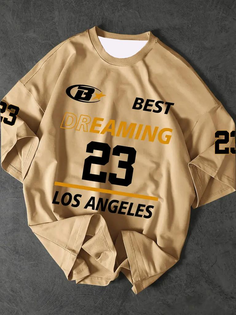 Men's Sports Jersey Los Angeles 23 Print Short Sleeve T-Shirt Summer Graphic Baseball Jerseys Plus Size Women's Sport T-Shirt