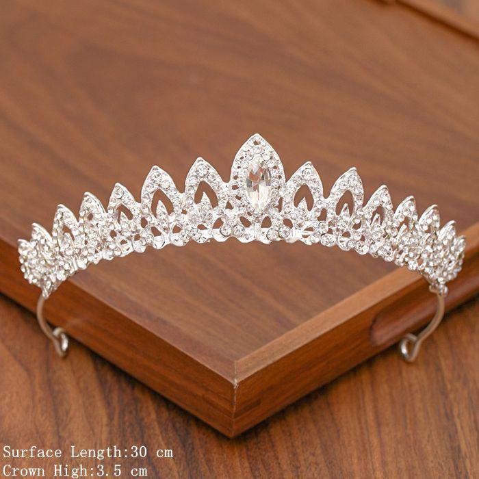 Bridal Tiara Hair Crown Wedding Hair Accessories for Women Silver Color Crown for Bridal Crowns and Tiara Women Accessories Gift