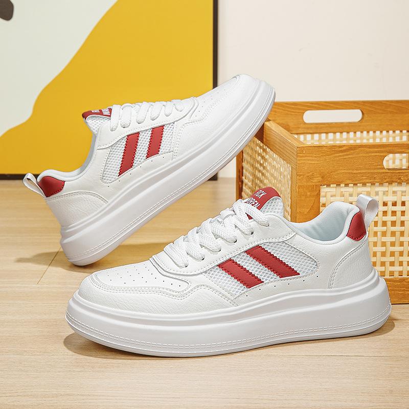 2025 new men's shoes summer breathable thin mesh hollowed net shoes sports and leisure board shoes mesh white tide shoes