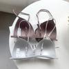 Summer Sexy Underwear Women's French Small Breasts Gather Without Steel Ring Bra Thin Strap Smooth Front Buckle Beautiful Back Underwear