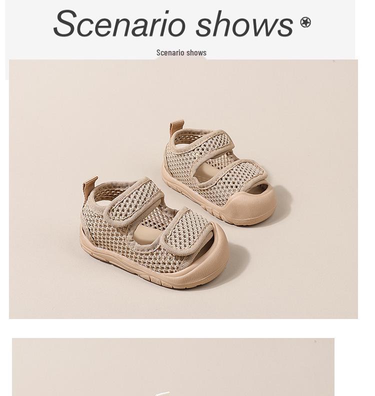 Sommersandalen für Babys: Atmungsaktives Mesh, rutschfeste weiche Sohle für Mädchen & Jungen