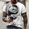Summer Retro Gray Pointer 3d Printing Short Sleeve Men's T-shirt Cool Fashion Streetwear Round Neck T-shirts