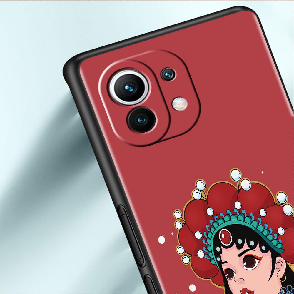 Etui Opera Retro Girl Funda do Xiaomi Mi 11 Lite 5G NE 11T Pro 10T 9T Note 10 12 12X 12S Ultramiękkie silikonowe etui na telefon
