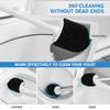 Luxury Silicone Toilet Brush with Ventilated Holder Toilet Brush with Stainless Steel Handle and Quick Dry Antibacterial Holder