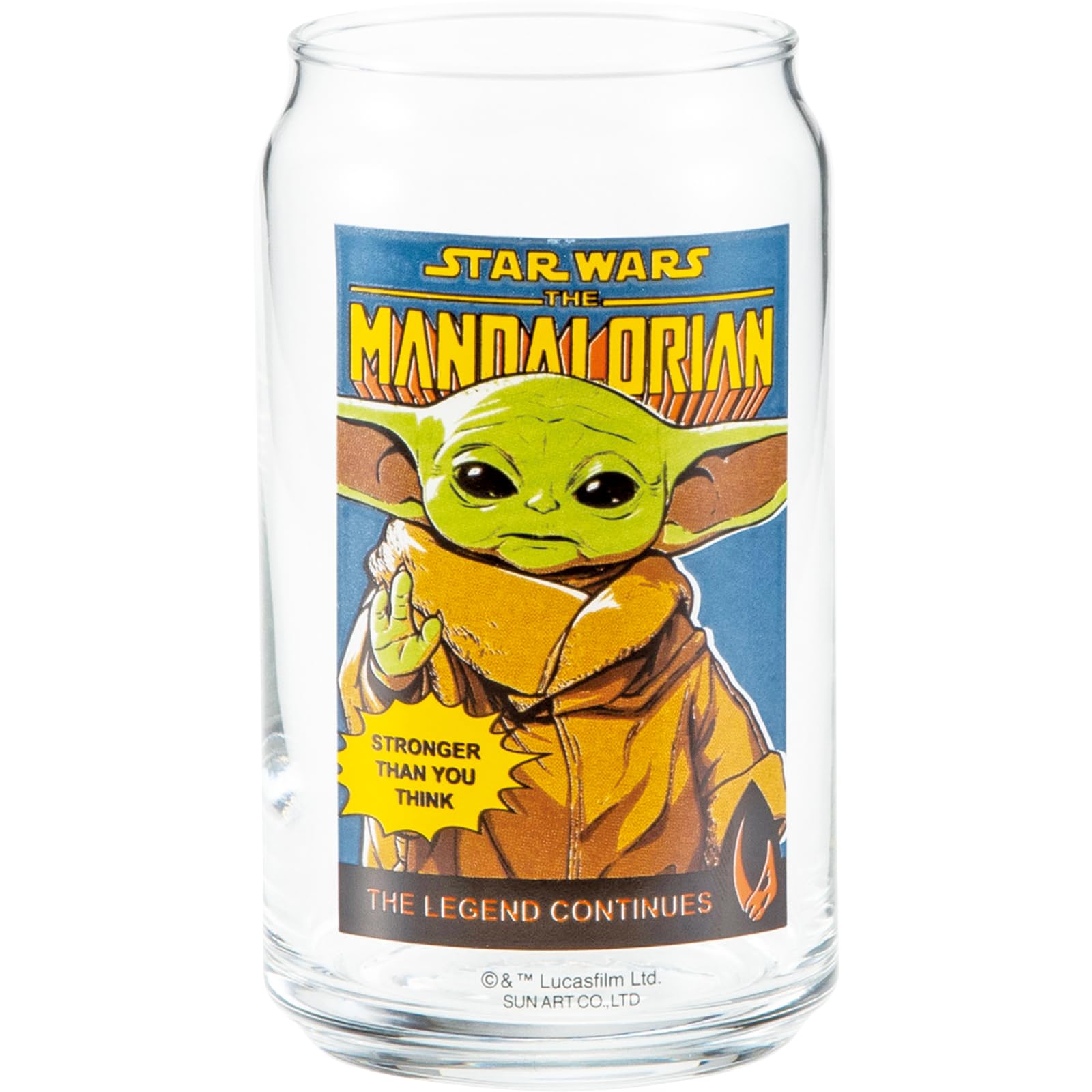 

Sun Art Juice Approximately 7 x 13cm Star Wars Birthday Blue and Made in Star Wars Can-Shaped Glass, Diameter, 360ml, Glow-Goo Design, Tableware,