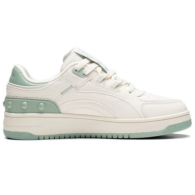 Li-Ning Lightweight Durable Low-Top Skate Shoes Women Sneakers White Green AGCS248-3
