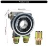 Engine Oil Filter Sandwich Plate With M20x1.5 Sensor Threads Thermostatic 74°C Close 78°C Full Shut For Car Modification