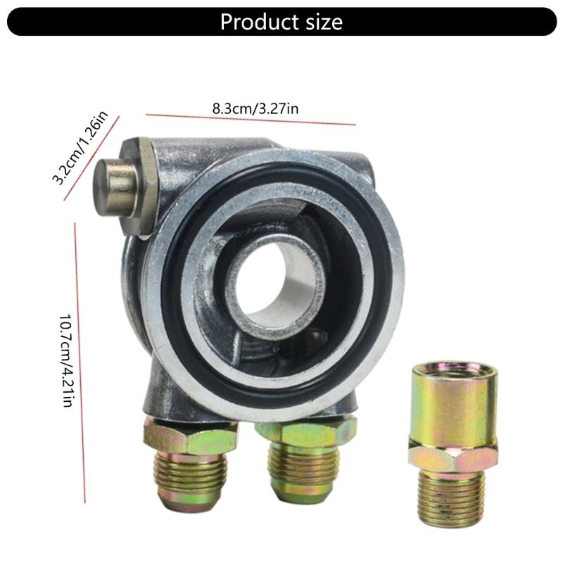 Engine Oil Filter Sandwich Plate With M20x1.5 Sensor Threads Thermostatic 74°C Close 78°C Full Shut For Car Modification