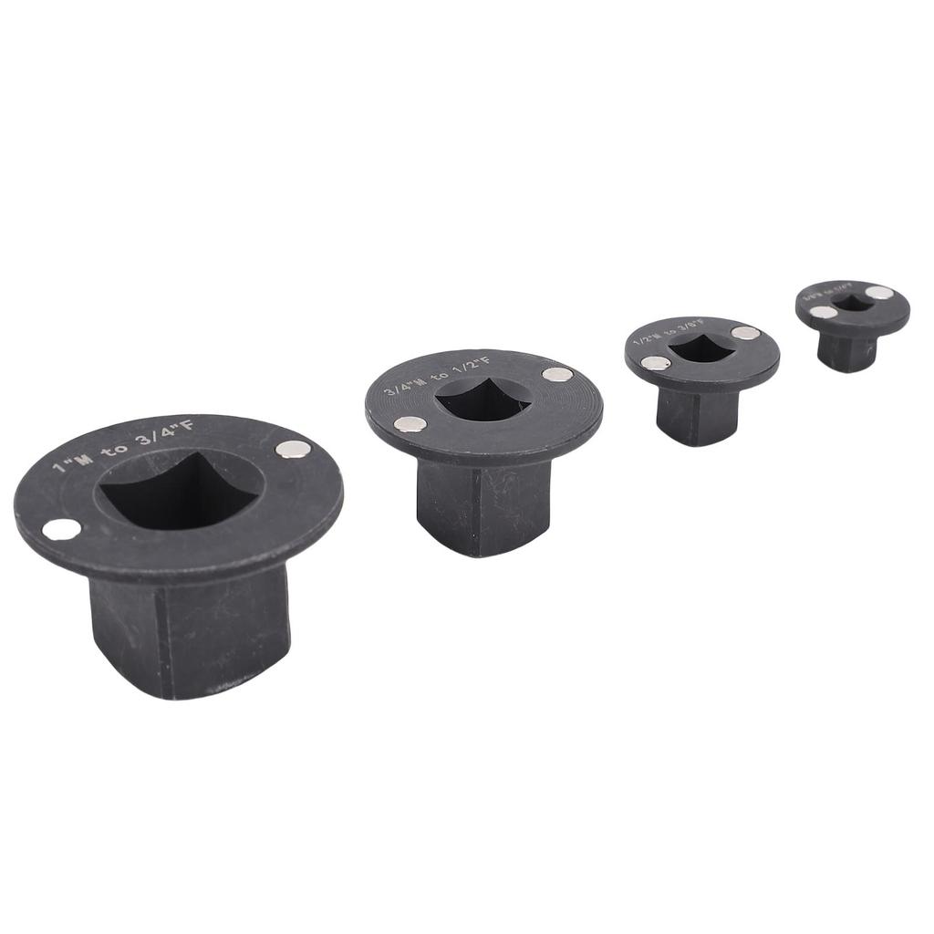 4PCS Insert Low Profile Impact Socket Adapter Set Drive Reducing 1in M 3 4in F 3 4 In M 1 2in F 1 2in M 3 8in F 3 8in M