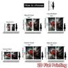 2D flat printing 2pcs Curtain Window Curtains Mystical Red Rose Art Digital Printed Polyester Drapes Holiday Decorations Perfect