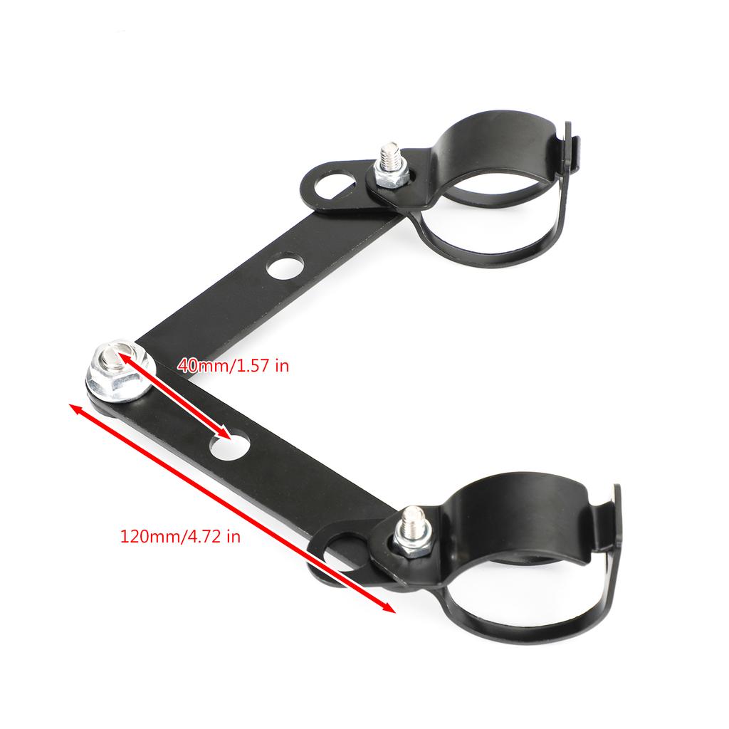 28mm-41mm Fork Black Headlight Mount Bracket Motorcycle Head Lamp Holder Adapter