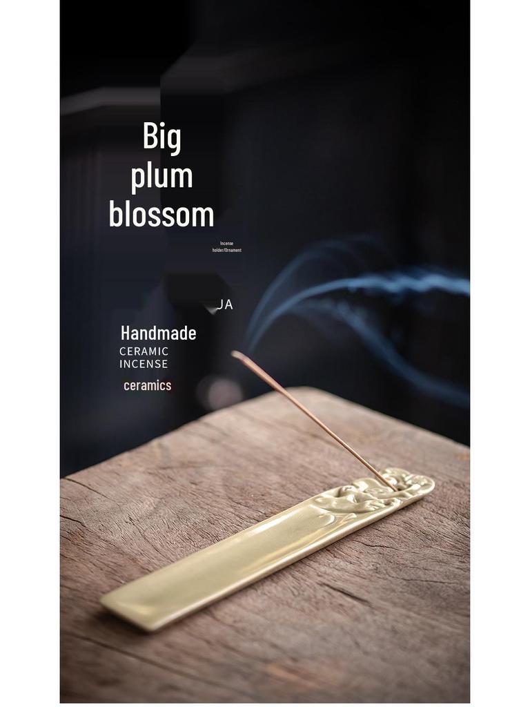 Modern Ceramic Incense Holder for Agarwood & Sandalwood - Indoor Zen Ornament for Incense Sticks.