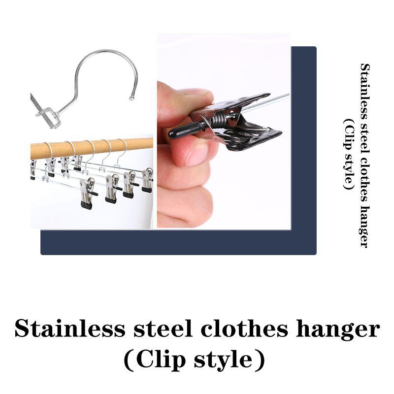 Metal Coat Clip Hangers Clothes Closet Pant Trouser Skirt Racks Nonslip