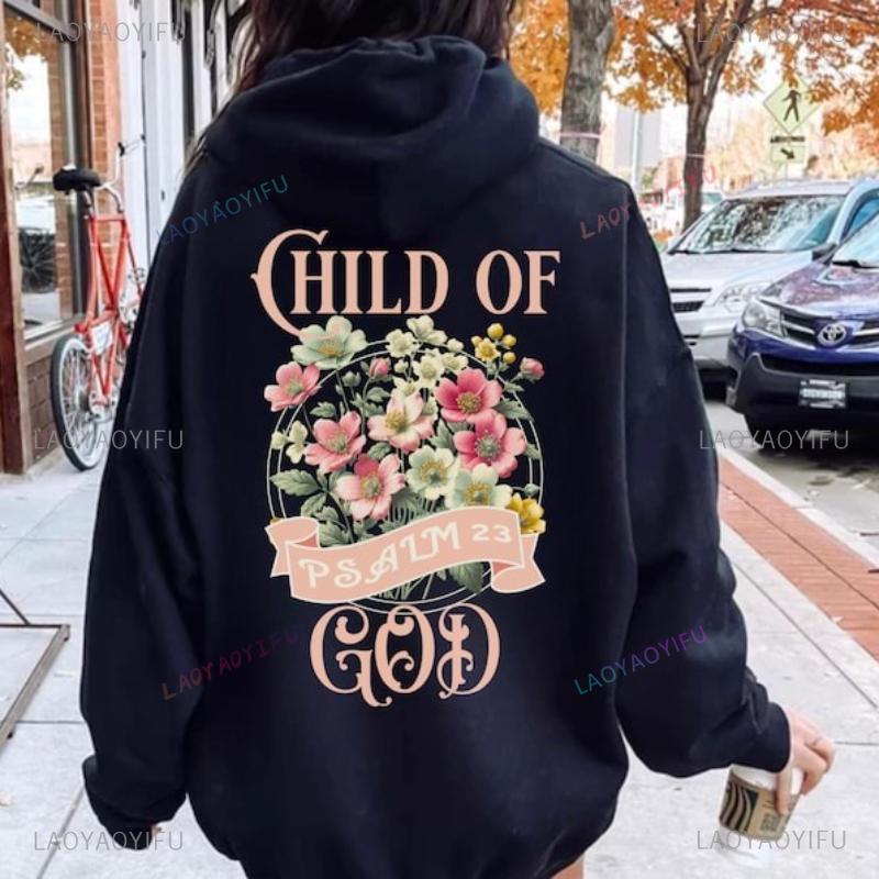 Psalm 23 Christianity Gift for Women Christian Inspired Shirts Bible Verse Sweatshirts Bible Hoodie Trendy Jesus Loose Hoodies