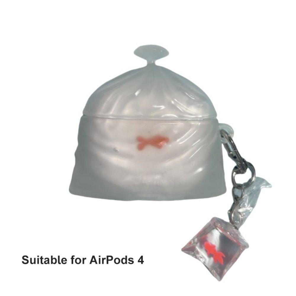 Anti-Fall Gold Fish Earphone Case Headphone Protective Case for Airpods 4 3 2 1/ Pro/Pro2