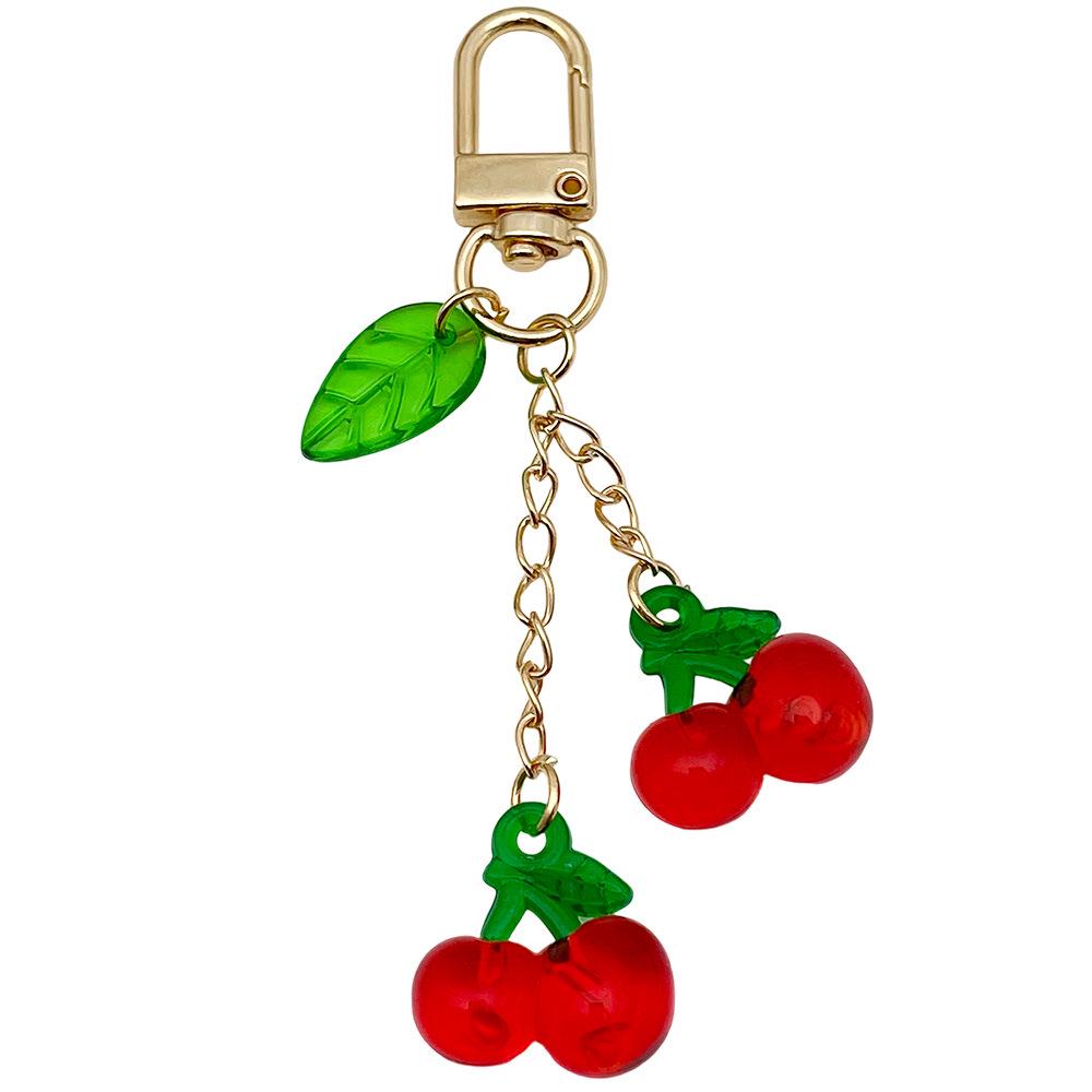 3D Strawberry Keychain: Fashionable Resin Fruit Bag & Car Ornament for Women