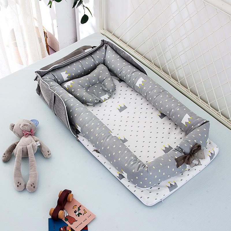 Portable bed-in-bed baby crib foldable newborn bed removable bionic anti-pressure bb bed-in-bed