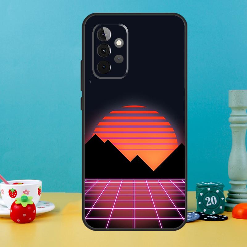 80S Vaporwave Retro Synthwave Sunset Case For Samsung Galaxy A15 A16 A05 A26 A36 A56 A52 A53 A33 A13 A34 A54 A14 A35 A55 A22 A32