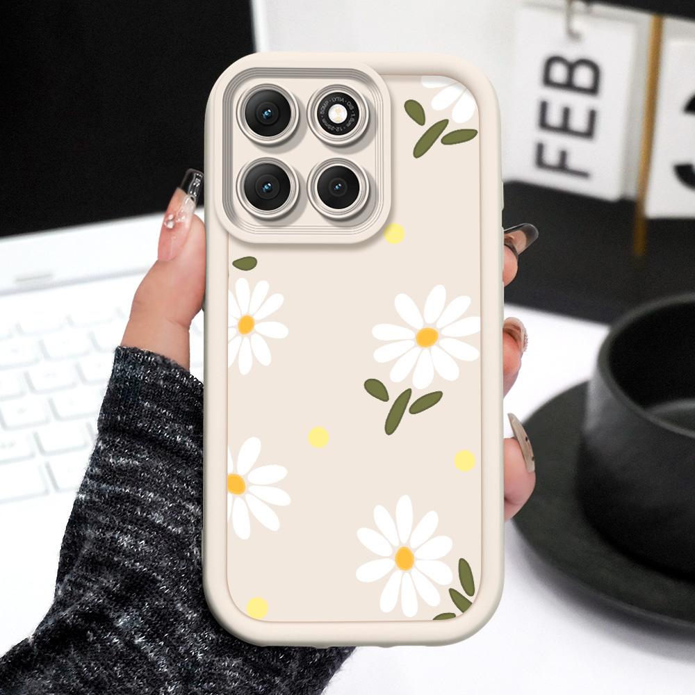 Falling Daisies Phone Case For Motorola G86 G85 G84 G75 G60 G56 G54 G53 G52 G35 G34 G32 G30 G24 G22 G15 4G 5G Staircase Soft Cov