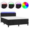 Maison Exclusive - Sommier à lattes de lit avec matelas et LED Noir 140x190 cm